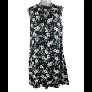 DR2 Black Floral Print Dress L